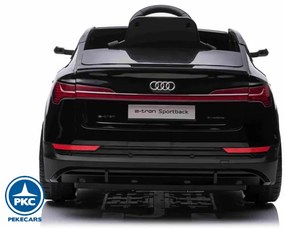 Carro eletrico crianças Audi E-TRON Quattro Sportback 12V Ecrã MP4 Preto