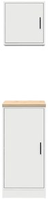 Armários de garagem 2 pcs derivados de madeira branco