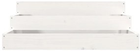 Vaso/floreira 78x78x27 cm pinho maciço branco