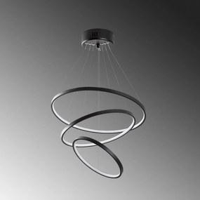 Candeeiro de Teto LED "Simit" Regulável – Preto – 50x50x80 cm – Design