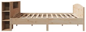 Cama com estante sem colchão 180x200 cm pinho maciço