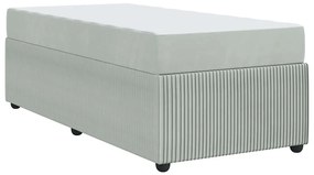 Estrutura de cama com colchão Cinzento-claro 100 x 200 cm
