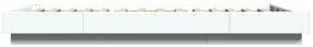 Estrutura cama c/ luzes LED 100x200 cm derivados madeira branco