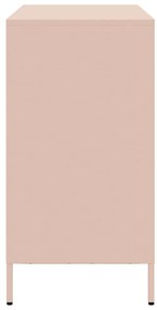 Aparador 101,5x39x73,5 cm aço laminado a frio rosa