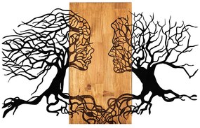 Acessório Decorativo de Parede Tutku – Preto e Nogueira – 92 x 58 cm