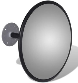 Espelho retrovisor interior convexo em acrílico 30 cm- preto