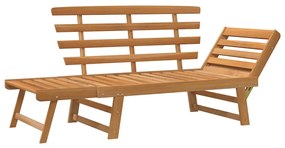Banco de jardim 2-em-1 190 cm madeira de acácia maciça