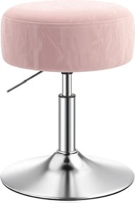 Banco de toucador 38 x 38 x (44-56) cm ajustável em altura rosa