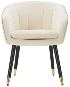 POLTRONA PARIS 62X58X78 CM CREME E DOURADO