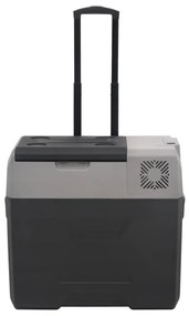 Mala térmica c/ rodas e adaptador 40L polipropileno preto/cinza