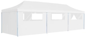vidaXL Tenda para festas pop-up dobrável c/ 8 paredes 3x9 m branco