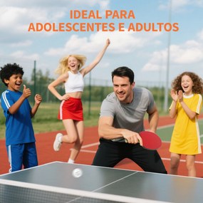 Raquetes de Ping Pong com 4 Raquetes, 8 Bolas e Estojo de Transporte para Iniciantes e Especialistas Vermelho