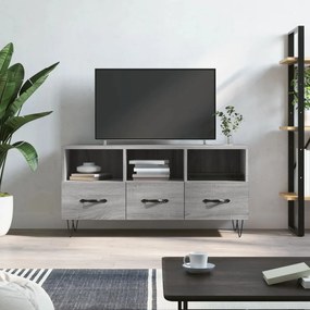 vidaXL Móvel de TV 102x36x50 cm derivados de madeira cinzento sonoma