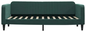 Sofá-cama 80x200 cm veludo verde-escuro