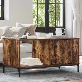 vidaXL Mesa de centro Carvalho fumado 90 x 49 x 46 cm