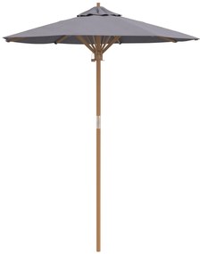 Parasol de Jardim Cinza Escuro 180x230 cm Bambu