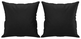 Sofá 2 lugares + almofadas decoração 140 cm couro artif. preto
