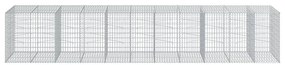 Cesto gabião com cobertura 550x100x100 cm ferro galvanizado