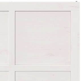 Porta de celeiro Branco 90 x 210 cm Madeira de pinho maciça