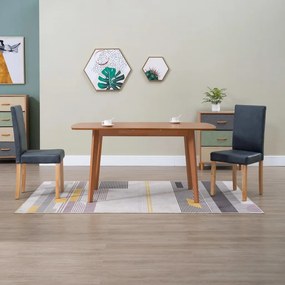 vidaXL Cadeiras de jantar 2 pcs camurça artificial cinzento