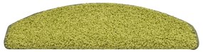 Tapete/carpete para degraus 15 pcs 65x21x4 cm verde