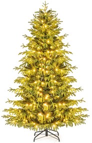 Árvore de Natal artificial de 210 cm com iluminação Abeto Árvore de Natal verde