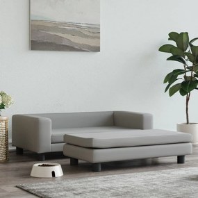 vidaXL Cama para cães com extensão 100x50x30 cm veludo cinzento-claro