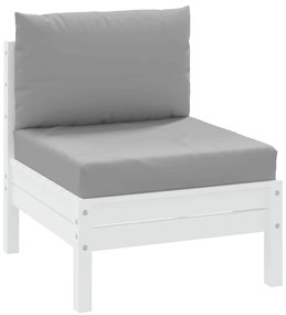 Almofadões p/ móveis de paletes 2 pcs tecido oxford cinzento