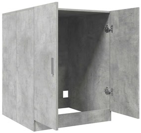 Armário sanita/máquina de lavar 70,5x71,5x91,5 cm cinzento-cimento