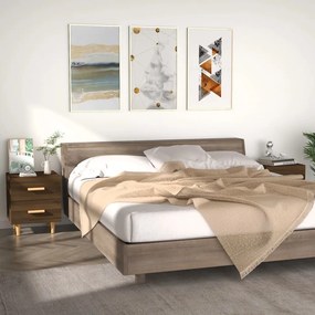 vidaXL Mesas de cabeceira 2 pcs 40x35x47,5 cm carvalho castanho