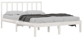 Estrutura de cama 120x200 cm pinho maciço branco