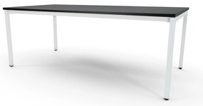 Mesa de Reunião 2400x1200mm - Alfa Branco/Preto