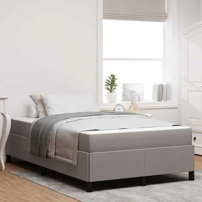 vidaXL Cama Box Cinzento-acastanhado 120 x 200 cm tecido