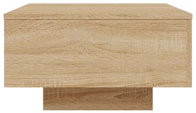 Mesa de centro com luzes LED 55x55x31 cm carvalho sonoma
