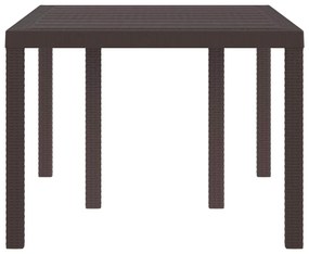 Mesa de Jardim Marrom 150x100x73 cm em Poly Rattan