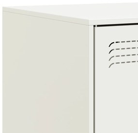 Móveis de TV 2 pcs 67x39x44 cm aço branco