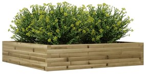 Vaso/floreira jardim 110x110x23 cm madeira de pinho impregnada