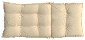 Almofadões p/ cadeira encosto alto 4 pcs tecido oxford bege
