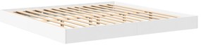 Cama com Estante Branca 180x200 cm Madeira Estruturada