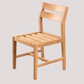 Cadeira de jardim em madeira de teca Yolen Madeira de Teca - Sem - Sklum
