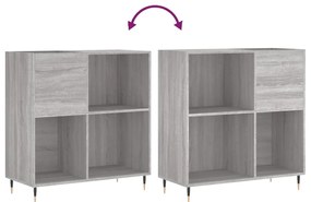 Armário p/ discos 84,5x38x89 cm derivados madeira cinza sonoma