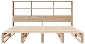 Cama com estante sem colchão 180x200 cm madeira maciça