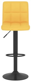 Bancos de bar 2 pcs tecido amarelo mostarda