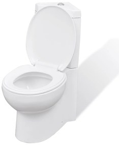 vidaXL Sanita de canto cerâmica branco