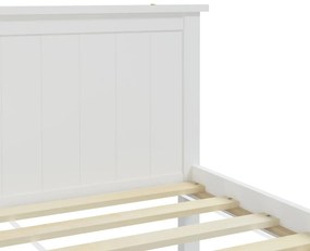 Estrutura de cama 200x200 cm pinho maciço branco