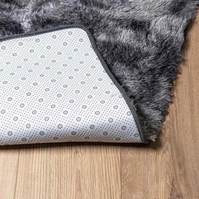 Tapete shaggy de pelo alto NAVARRA 200x290 cm cinzento-escuro