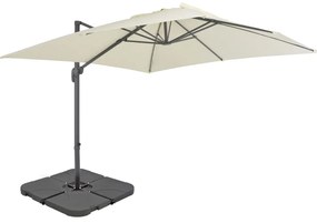 Guarda-sol de jardim com base portátil areia