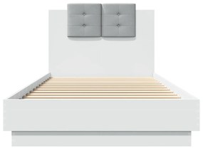 Estrutura cama c/ cabeceira 100x200 cm derivados madeira branco