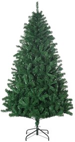 HOMCOM Árvore de Natal 180 cm com 1000 Ramos de PVC e Suporte de Aço D