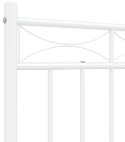 Estrutura de cama com cabeceira 120x200 cm metal branco